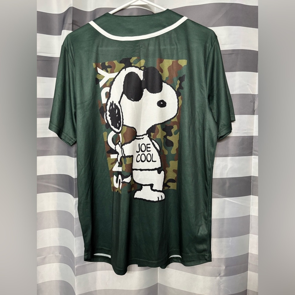 Peanuts Hybrid Apparel Green Jersey New